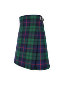 Green plaid kilt with a belt on a white background