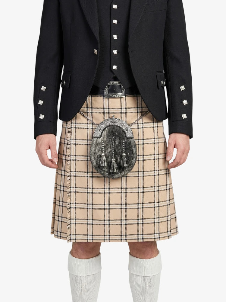 Beige Tartan Kilt