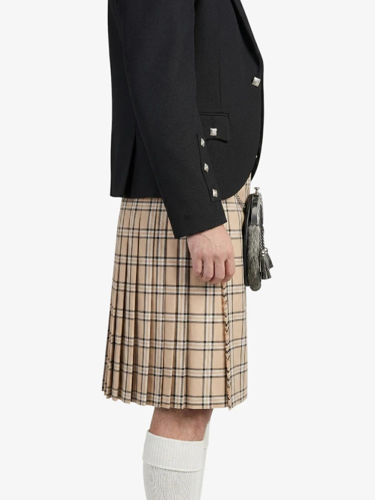 Beige Tartan Kilt