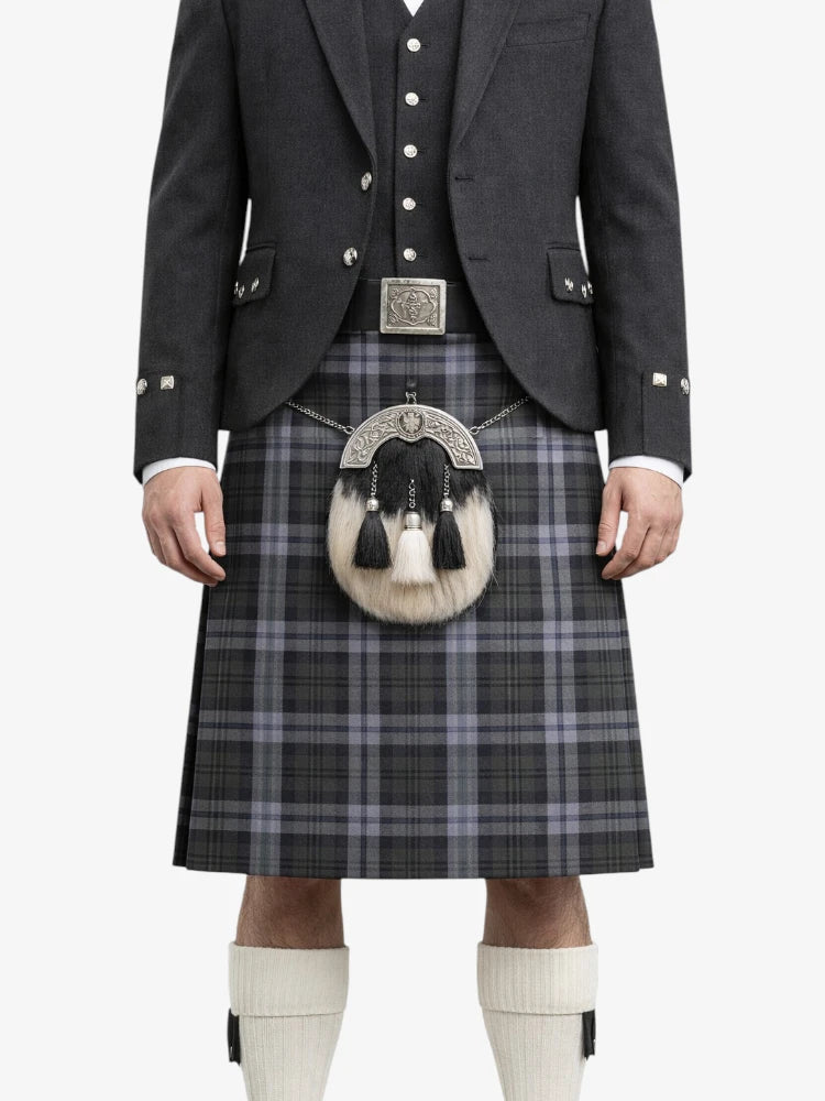 Black Scottish National Tartan Kilt