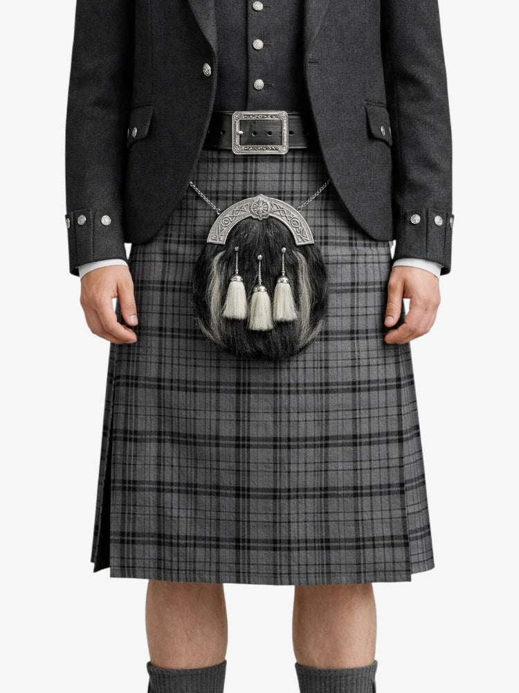 Black Shadow Tartan Kilt