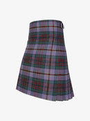 Plaid kilt with a belt on a white background