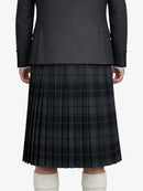 Dark Grey Highlander Tartan Kilt Model Back