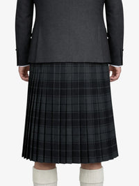Dark Grey Highlander Tartan Kilt Model Back
