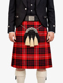 Hamilton Red Modern Tartan Kilt