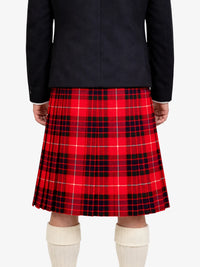 Hamilton Red Modern Tartan Kilt Model Back