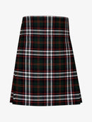 Plaid Kilt with black, red, and white pattern on a white background