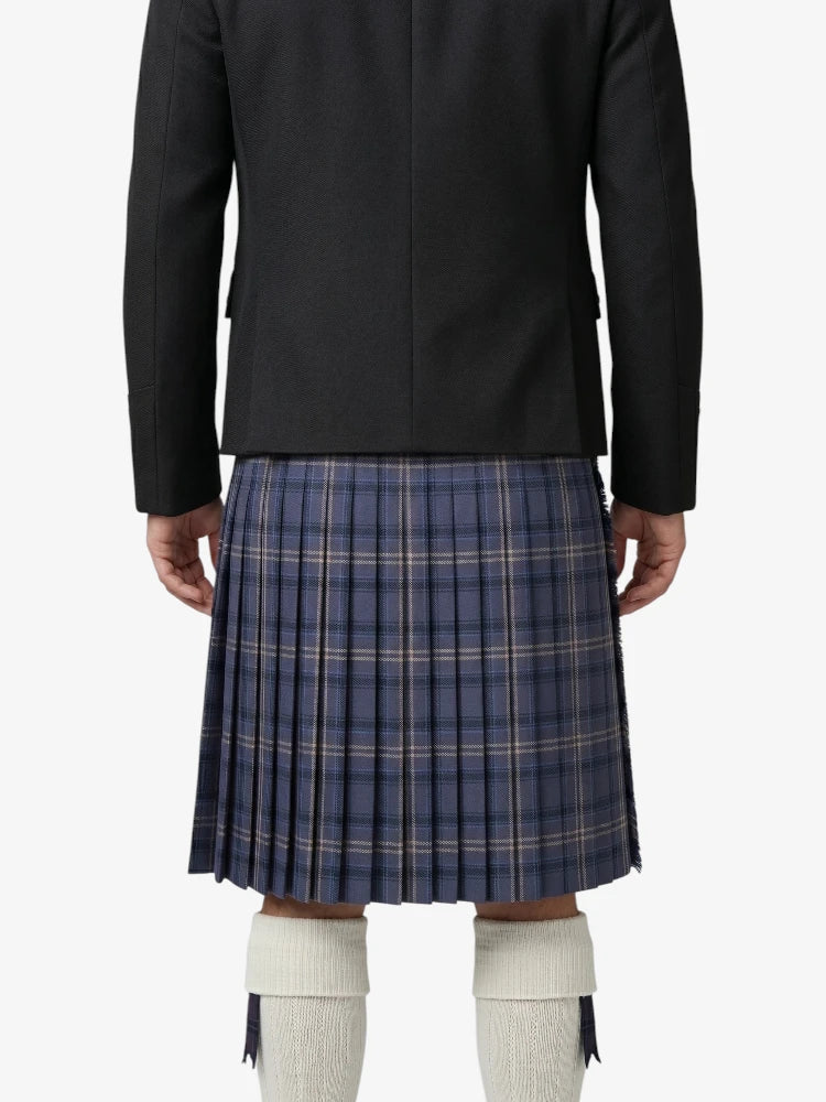 Highland Sky Tartan Kilt Back