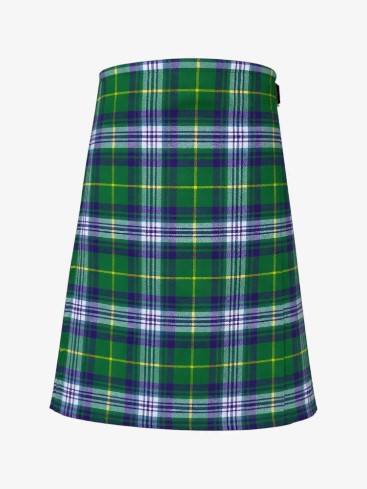 Green plaid kilt on a white background