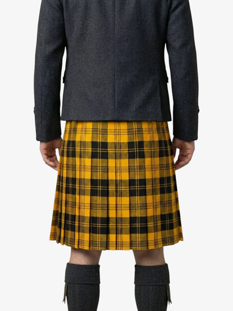 Justus Black & Gold Tartan Kilt