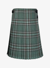 Green plaid kilt back side on a white background