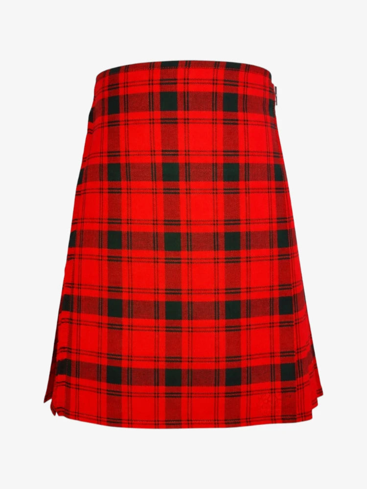 Red plaid kilt on a white background