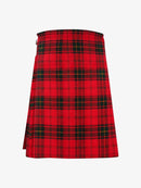 Red plaid kilt on a white background