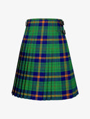 Green plaid kilt on a white background