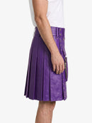 Purple Leather Utility Kilt Side