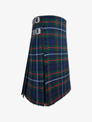 Plaid kilt with a silver belt on a white background