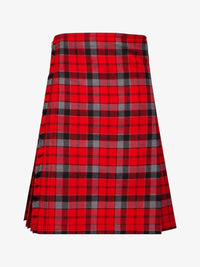 Red plaid kilt on a white background