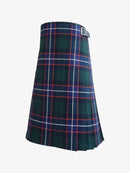 Plaid kilt with a visible belt on a white background