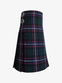 Plaid kilt with a visible belt on a white background