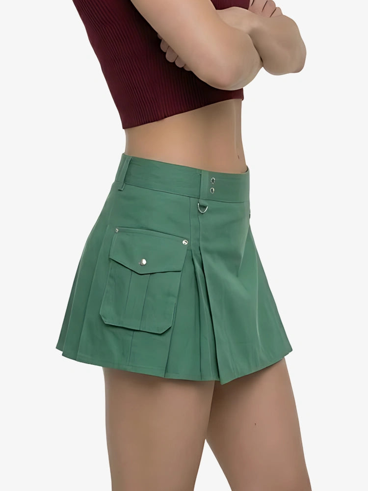 Women Forst Green Utility Kilt